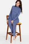 Zivame Cosy Rib Knit Poly Loungewear Top - Velvet Morning — thumbnail 4